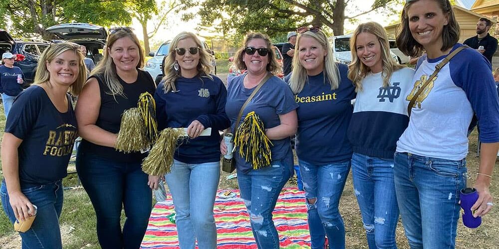 Moms at QND Football Tailgate